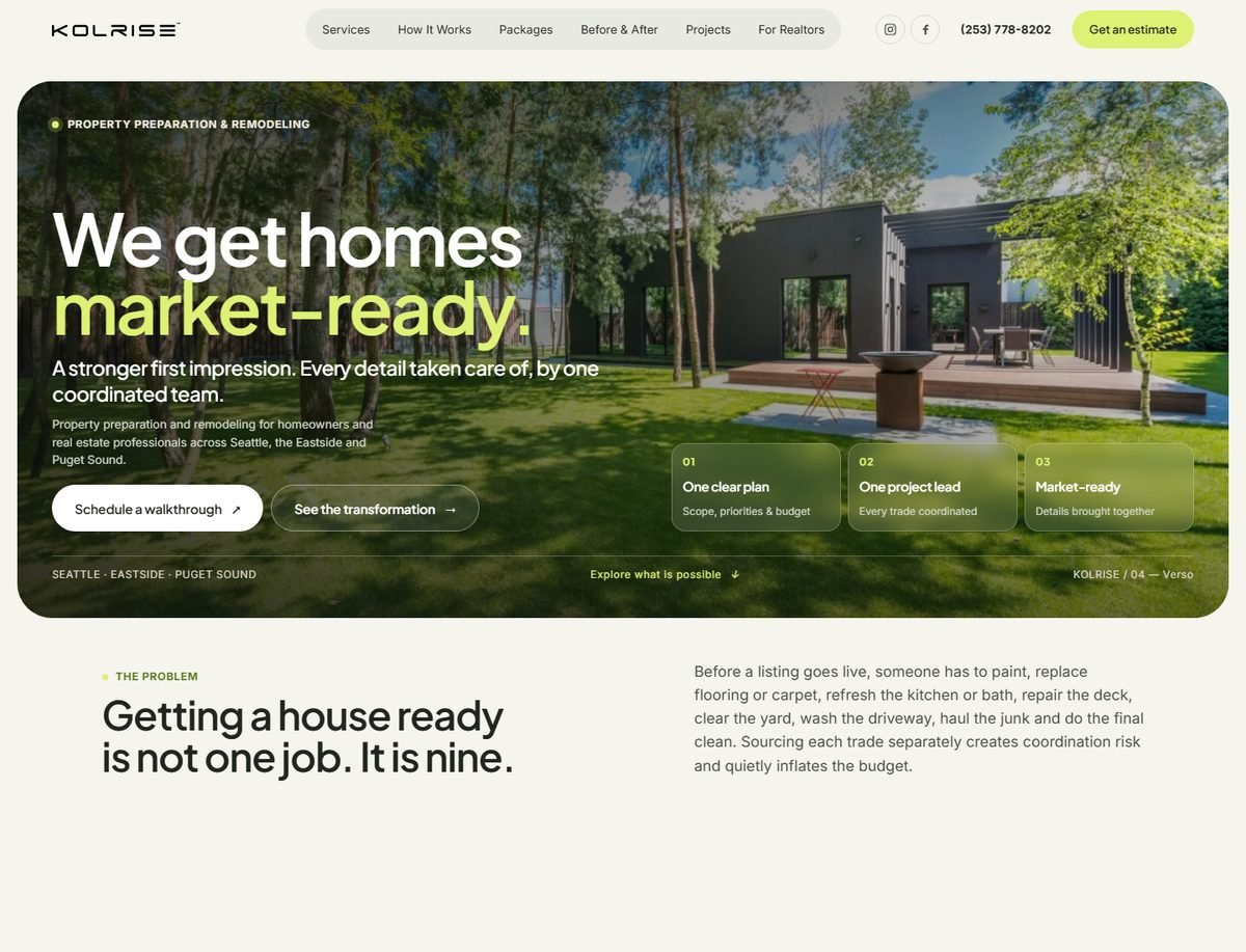 KOLRISE — website example